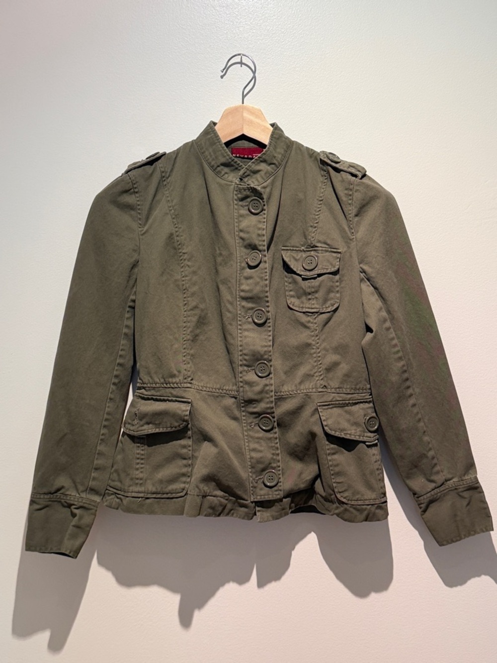 Olive Green Military-Style Women's Jacket